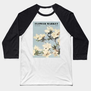 Flower Market Pressed Flower Wall Art Exhibition Floral Gift Baseball T-Shirt